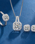 Aria Square Radiant Set | White Gold