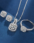 Aria Square Radiant Set | White Gold