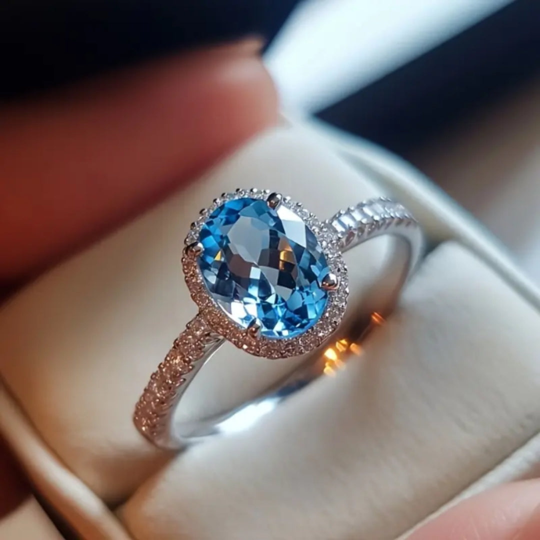 Silver &amp; Blue Brightness Ring
