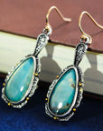 Vintage Rounded Turquoise Stone Earrings