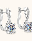 Crystal Drop Huggie Earrings
