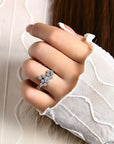 Crystal Irregular Gold Ring