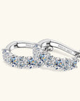 Gold Zirconia Stud Hoop Earrings