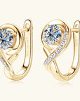 Golden Crystal Stud Flower Earrings