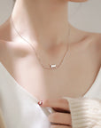 Climbing Cat Necklace in Silver