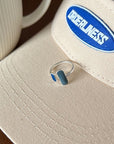 Blue Stone Silver Ring
