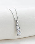 Triple Inlaid Spark Gold Necklace