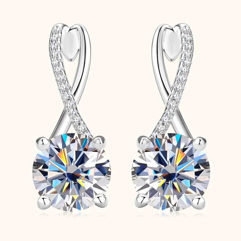 Crystal Drop Huggie Earrings
