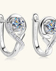 Golden Crystal Stud Flower Earrings
