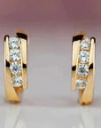Gold Elegant Zirconia Earrings
