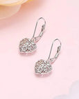 Silver Hollow Heart Earrings