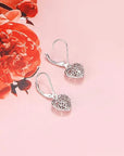 Silver Hollow Heart Earrings