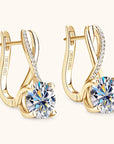 Crystal Drop Huggie Earrings