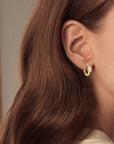 Hoop Gold Crystal Earrings