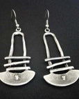 Half Circle Geometric Staircase Earrings