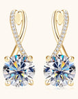 Crystal Drop Huggie Earrings