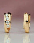 Gold Elegant Zirconia Earrings