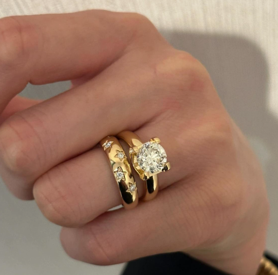 Vintage Bright Star Ring Set