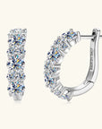 Gold Zirconia Stud Hoop Earrings