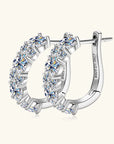Gold Zirconia Stud Hoop Earrings