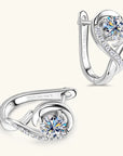 Golden Crystal Stud Flower Earrings