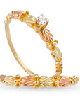 Tri-Color Leaf Bloom Ring