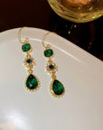 Vintage Luxury Green Crystal Earrings
