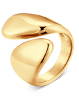 Adjustable Enveloping Gold Band Ring