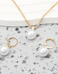 Golden Grace Pearl Jewelry Set | Gold
