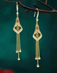 Gold Tassel Earrings