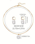 Golden Grace Pearl Jewelry Set | Gold