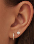 Dara Brillane Stone Earrings Set | Gold
