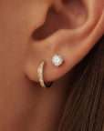 Dara Brillane Stone Earrings Set | Gold