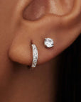 Dara Brillane Stone Earrings Set | White Gold