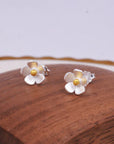 Sterling Silver Flower Stud Earrings
