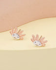Axolotl Stud Earrings in Sterling Silver