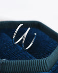 Minimalist Spiral Hoop Earrings in Sterling Silver