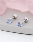 Moonstone Earrings in Sterling Silver