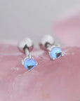 Moonstone Earrings in Sterling Silver