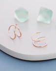 Minimalist Spiral Hoop Earrings in Sterling Silver