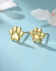 Tiny Paw Print Stud Earrings