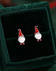 Cute Gnome Stud Earrings in Sterling Silver