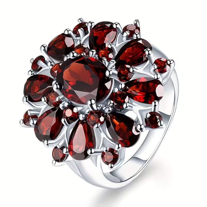 Ruby Bloom Ring