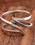 Adjustable Silver Wrap Ring