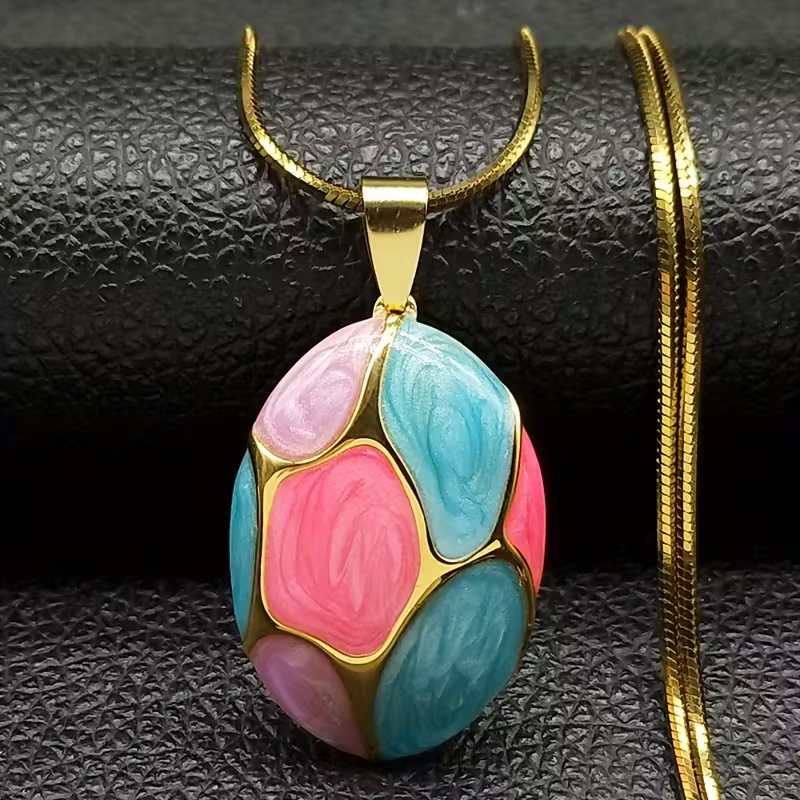 Colorblock Pendant Necklace