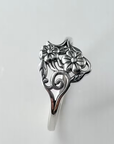 Minimalist Silver Flower Ring