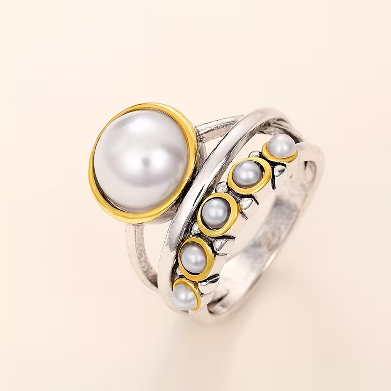 Vintage Pearl Statement Ring