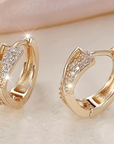 Golden Infinity Pavé Earrings