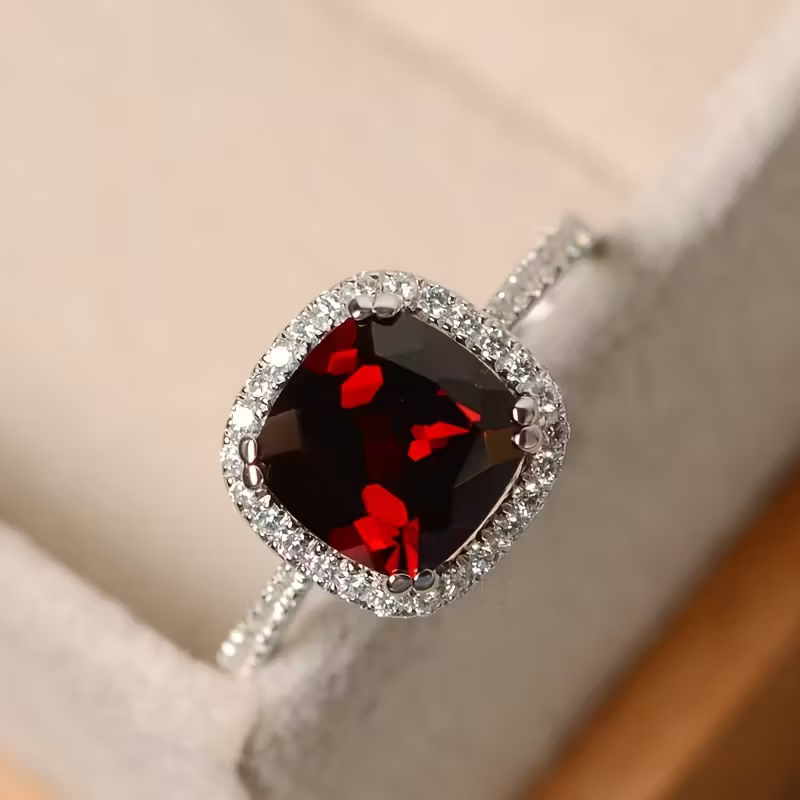Cushion Halo Ring