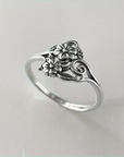 Minimalist Silver Flower Ring